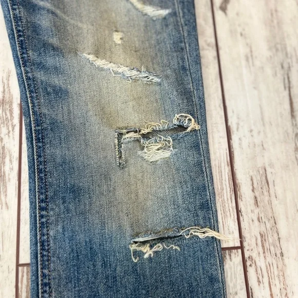 Rag & Bone Distressed Cropped Jeans Raw Hem Size 25 NWT - Picture 11 of 16